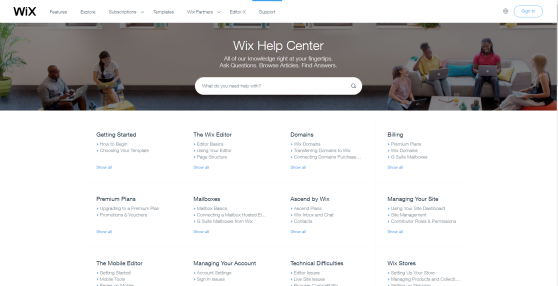 Wix教學及支援中心